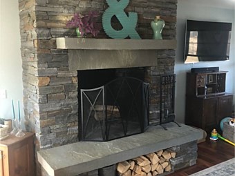 Black river mica ashlar - fireplace